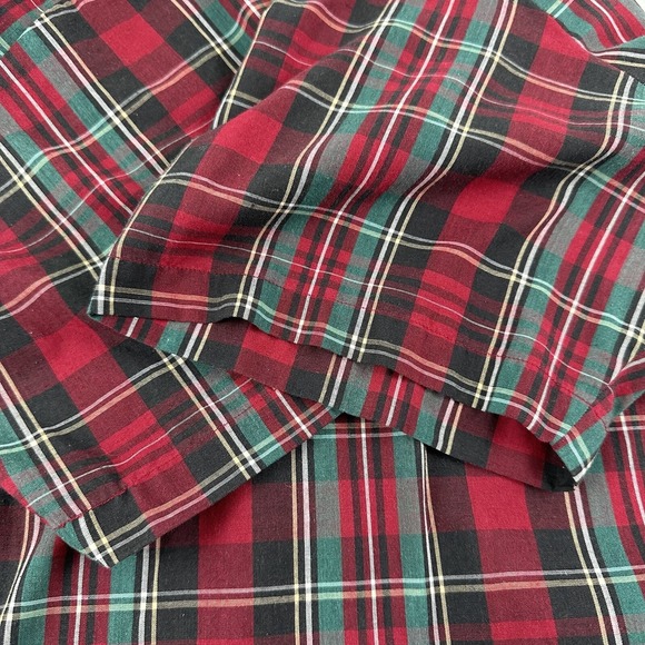 Vtg Wrangler Short Sleeve Western Shirt Men Size XL Pearl Snap Green Red Plaid - Picture 10 of 11